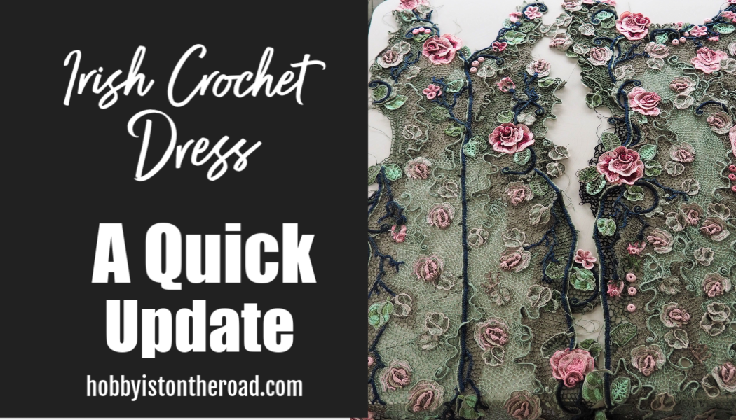Quick update irish crochet dress back finished