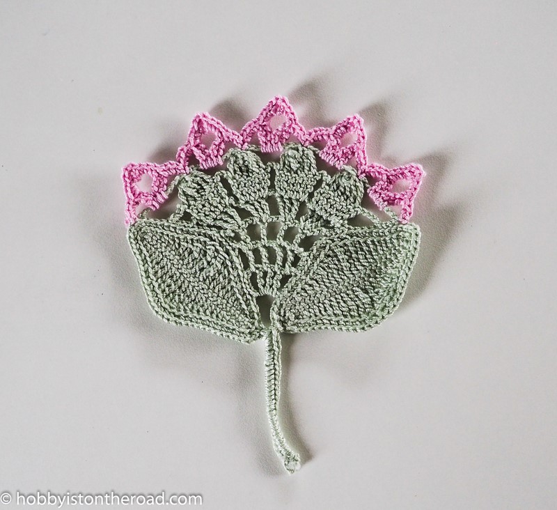 stylized crochet peonies