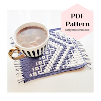 Baltic Vibes coaster a mosaic crochet pattern
