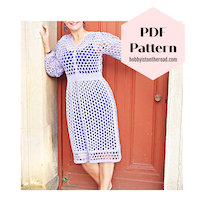 Lavender Fields Lace Dress, a crochet pattern