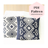 Baltic Vibes cushion cover crochet pattern - two different designs.