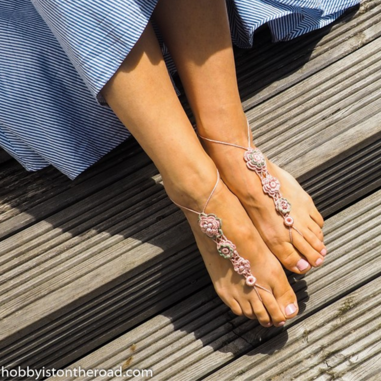 Floral Barefoot Sandals - dress
