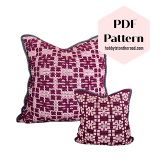 Apple Blossoms Cushion Cover crochet pattern