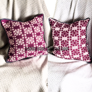 Reversible design apple Blossoms Cushion Cover
